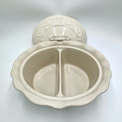 13  Vintage Celebrating Home Veranda Collection Two-Sided Stoneware Serving Dish