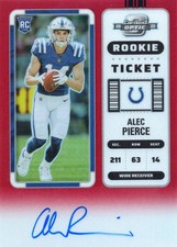 2022 Panini Contenders Optic Alec Pierce Rookie Ticket Autograph /149