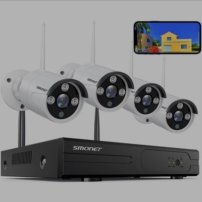    Smonet SMUS-W81049 HD Security Camera System 8-Channel 1080P NVR  NO HDD 