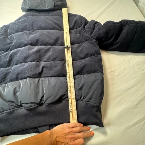 Emporio Armani Mens Puffer Jacket 52 NWT Black Hooded Down Bomber Coat Winter image 9