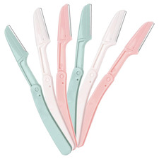 Dermaplane Razor for Women Face,Stocking Stuffers 6 Pack Folding Eyebrow Razor