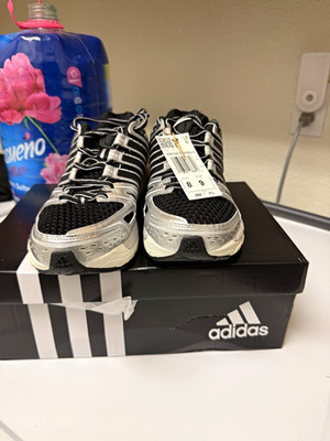 adidas Adistar Control 5 Men s Black/Silver/Grey Low Top Mesh Lace Up 8Men 9Wom