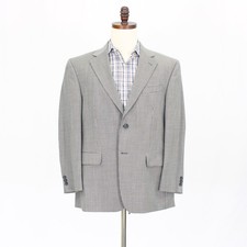Stafford 42S Gray Sport Coat Blazer Jacket HT 2-Button Polyester