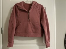 Lululemon Scuba Oversized Half Zip Hoodie Mauve M/L Athleisure Sweatshirt