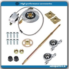 32" Go Kart ATV Live Rear Axle Kit  Brake Assembly Sprocket Hub Drift Trike