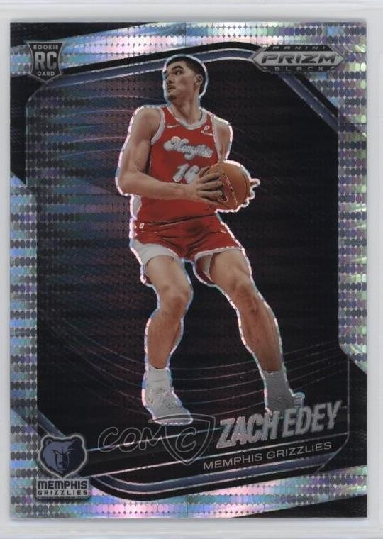 2024-25 Panini Prizm Black Pulsar Prizm Zach Edey #64 Rookie RC