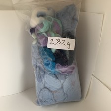 felting wool bundle Blue Mixed Colours 282g Mix Uk Made