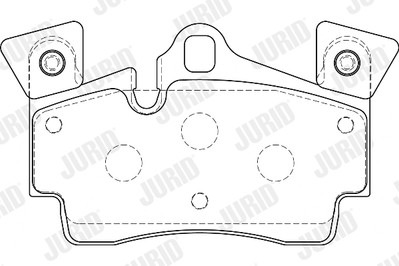 JURID 573638J Bremsbelagsatz, Scheibenbremse für AUDI,PORSCHE