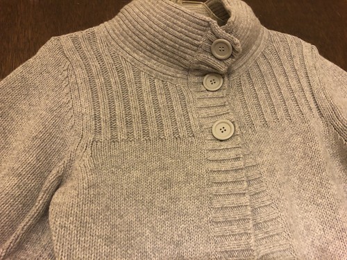 Damenpullover Größe M grau Kurzarm Baumwolle Nylon Wolle EXPRESS 22 lang - Bild 2 von 5