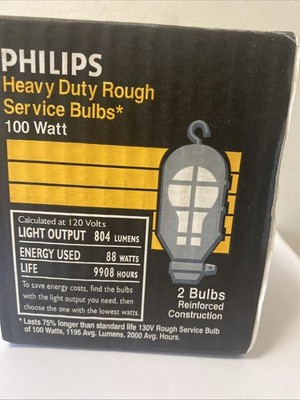 Philips 100A19 RS FR 130V Reflector Frosted Light Bulb 2-Pack NEW