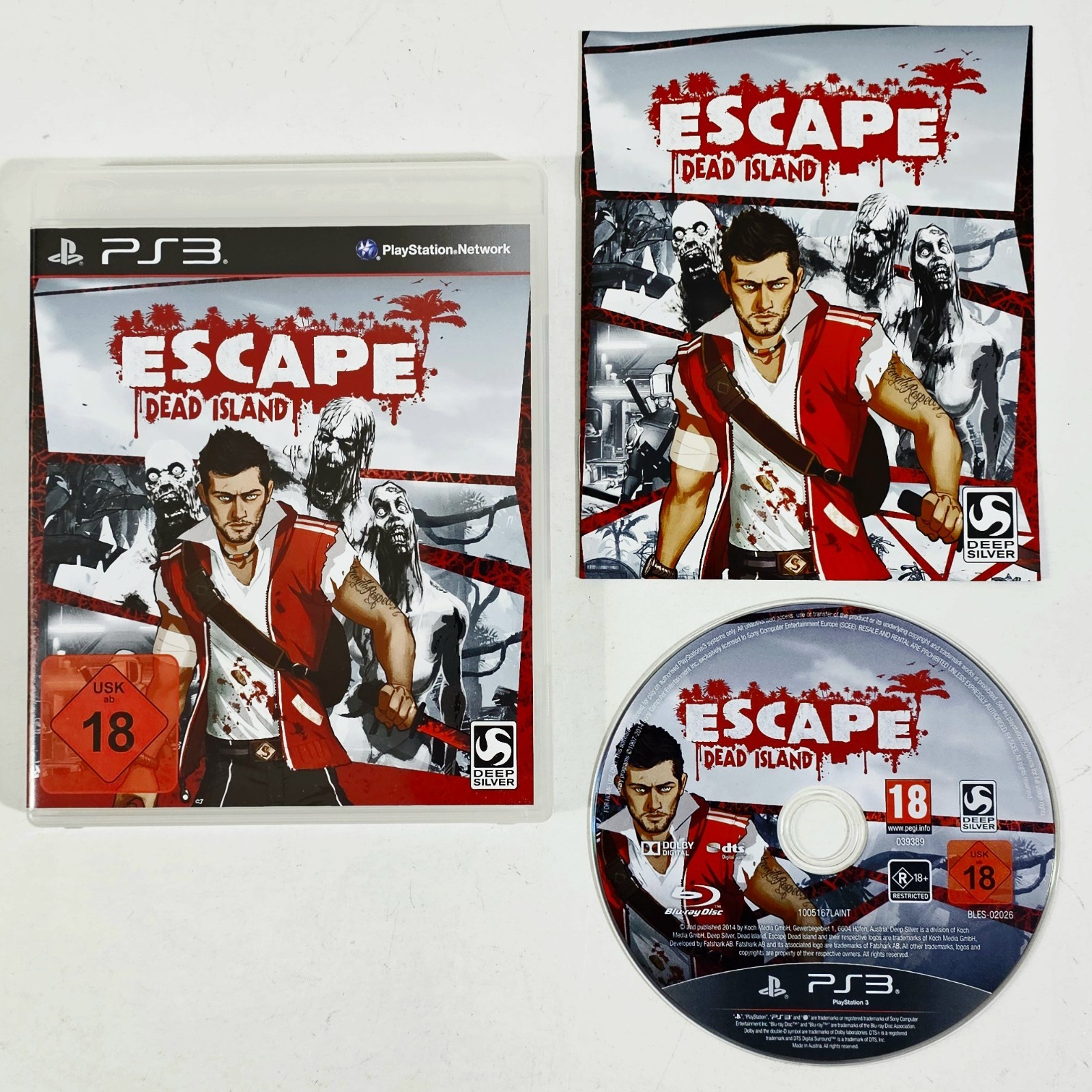 PlayStation 3 Zombie Apocalypse ESCAPE DEAD ISLAND Cel Shaded Horror Role Pla...