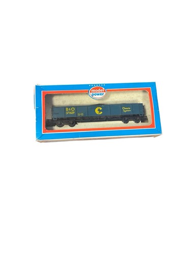 Coche góndola vintage modelo HO Power #9099 Chessie 40’ acero con carga | Zustand: Used