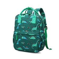 Cute Preschool Backpack Toddler School Book Bag for Girls 12inch Green Dinosaur