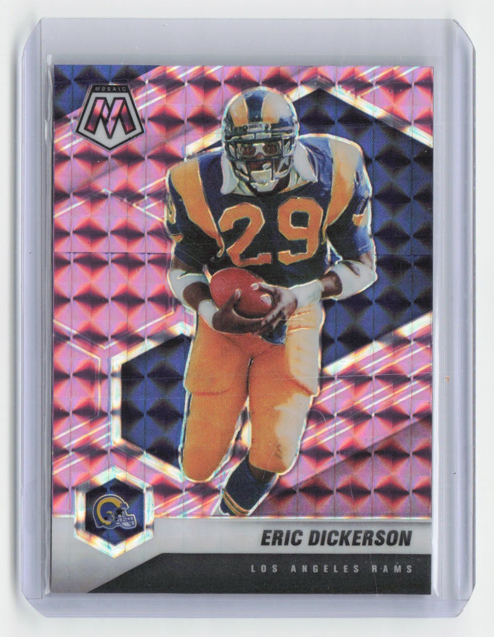 2021 Panini Mosaic #117 Eric Dickerson Prizm Purple 1/49 BOOKEND (A2)