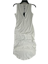 Fashion Nova White V-Neck Sleeveless Midi Tank Dress Size M A21