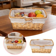 Large Bread Fruit Snack Woven Storage For Home Organization Marinating Container