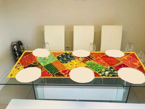 60" ETHNIC BEADED FESTIVE SEASON GIFT WALL DÉCOR HANGING TAPESTRY THROW RUNNER - Picture 6 of 11