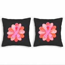 Set of 2 18x18in Throw Pillow Covers - Vibrant Floral Design