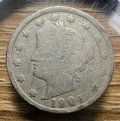 1904 Liberty Head V Nickel - Actual Coin Shown - Free Shipping & Tracking INV#27