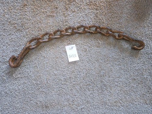 Vintage Rustic Rusty Country Farm Salvage Primitive Art Flower Pot Hanger Chain - Picture 1 of 11