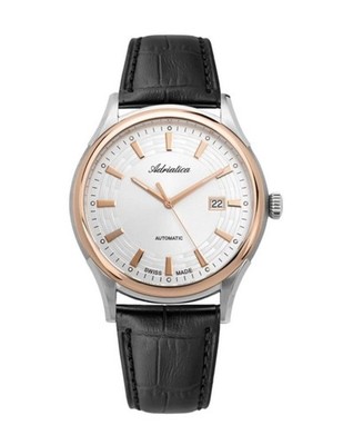 ADRIATICA Men Automatic Casual Watch Classic Dress White Dial Waterproof Round S