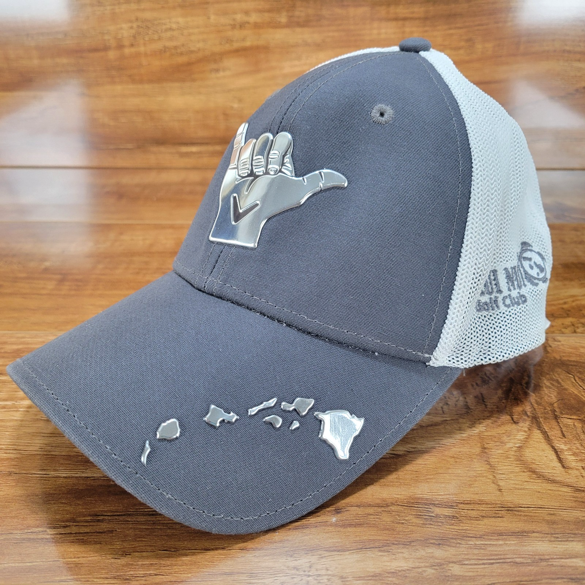 Callaway Golf Maui Nui Golf Club Shaka Hat Snapback Gray White