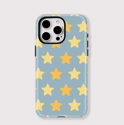Yellow Star Print Tough MagSafe iPhone 17 16 15 14 13 12 11 Pro Max Hülle