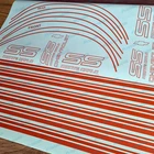 Red-Orange Restoration Stripes Decals Stickers for Monte Carlo SS 1987 1988