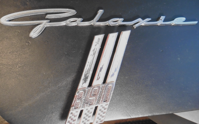 Vtg 1966-77 Ford Galaxie 390 Car Fender Emblem Badge C6AB-16237-A