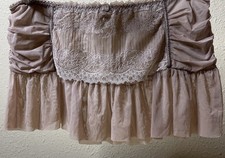 Beige Lace Semi Sheer Coquette Lingerie Mini Skirt Sz XXL 2XL Paramour