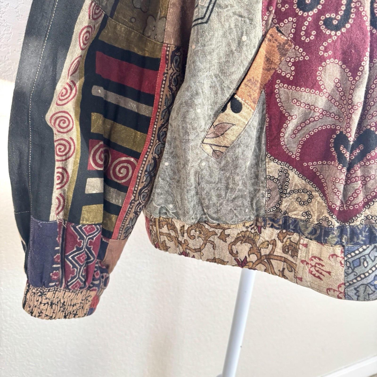 Sacred Threads Patchwork Jacket M/L Boho Festival… - image 3