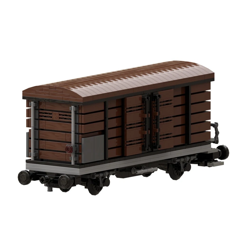 Hot Sale Boxcar/ Goods Wagon Twin-axle with Sliding Doors 839 Build Moc - Image 2 of 4