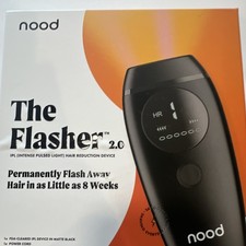 Nood The Flasher 2.0 IPL Hair Removal Device Black LCD Display  Serum 3.3oz