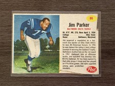 Jim Parker #86 1962 Post Cereal Baltimore Colts *Miscut*