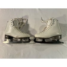 Riedell Emerald 119W Figure Ice Skates Luna Blades White Size 5.5 Medium