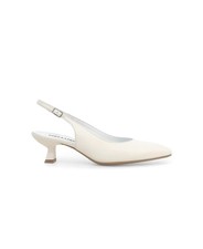 MELLUSO D201 bianco scarpe donna decolletè slingback pelle punta tacco sposa