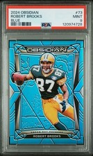 2024 Panini Obsidian Blue /25 Robert Brooks #73 PSA 9 MINT