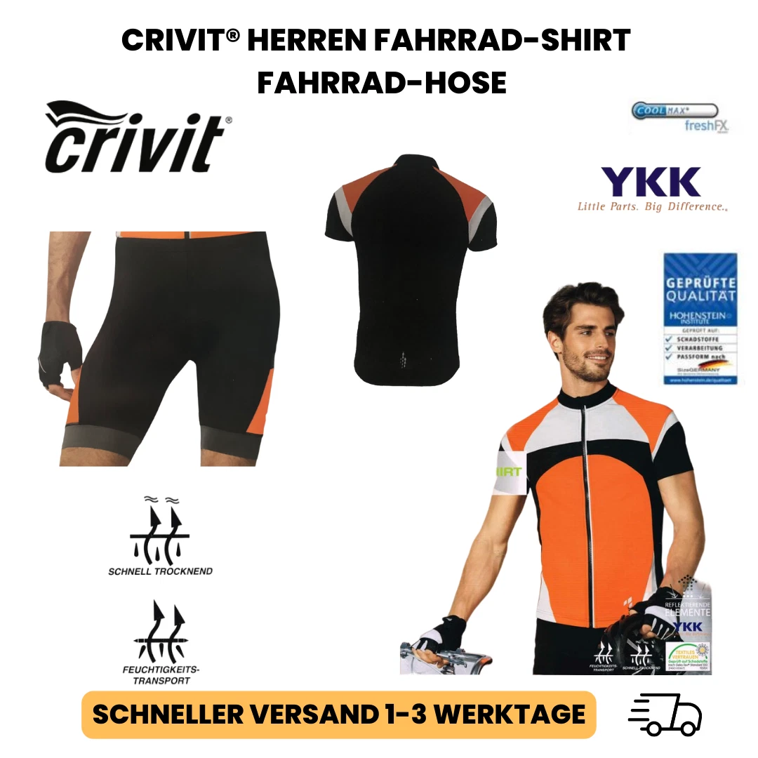 Maillot Cyclisme Crivit Pro Speed - Homme Taille L - Multicolore - Occasion Bon état