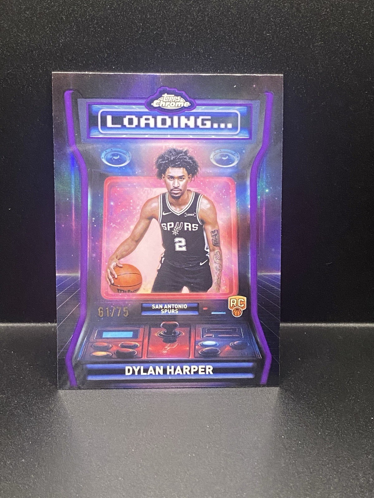 2025-26 Topps Chrome - Dylan Harper  - Loading Purple Refractor /75 (RC)