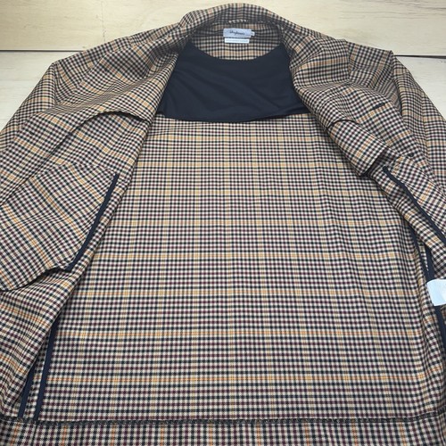 Schnaydermans Coat shirt Brown Wool Blend Long Size XL Streetwear Houndstooth - Picture 10 of 21