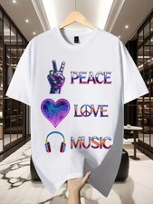 Love Peace Reggae Music T-Shirt Roots Reggae Pride Rasta Casual Graphic Tee Top
