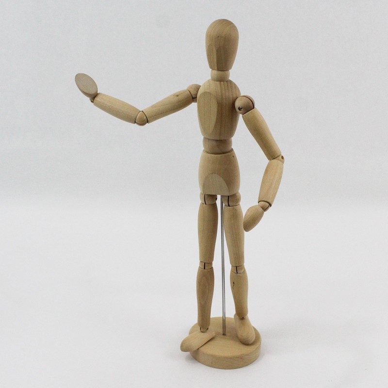 IKEA GESTALTA 21576 Wooden Poseable Artist Mannequin Figure w/Base 13in