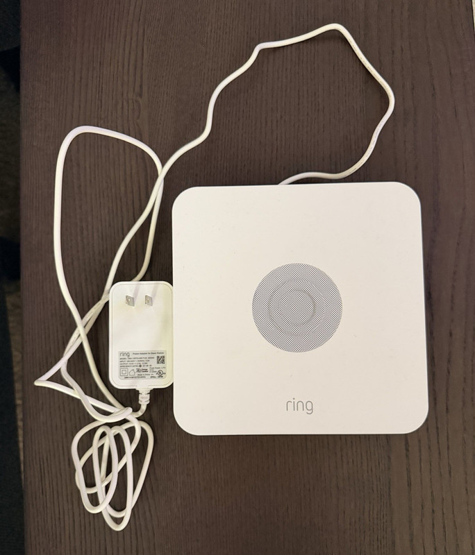 Ring Alarm Base Station Hub Wi-Fi Alexa Compatible White Indoor w/ Power Adapter