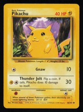 PIKACHU 58/102 COMMON BASE SET UNLIMITED LP POKEMON on eBay
