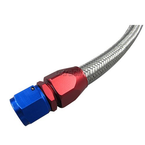 CXRacing Universal Stainless Braided Oil Line AN10 51" Straight Fitting