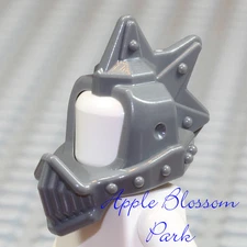 NEW Lego Castle Knight SPIKED GRAY BATTLE HELMET - Snake Minifig Dark Head Gear