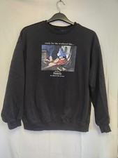 Ladies H&M Disney Mickey Mouse Black Jumper Size S (Bobbled, Mark On Sleeve)