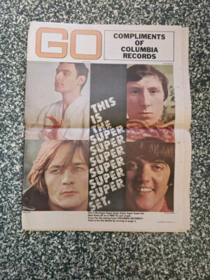 Vintage newspaper Go magazine Columbia Records superset of the super 60s