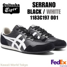 Onitsuka Tiger SERRANO BLACK/WHITE 1183C197 001 UNISEX Leather Sneaker NEW 