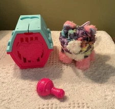 Scruff A Luvs Babies Mini Plush Stuffed Toy Keychain With Kennel Pink Aqua